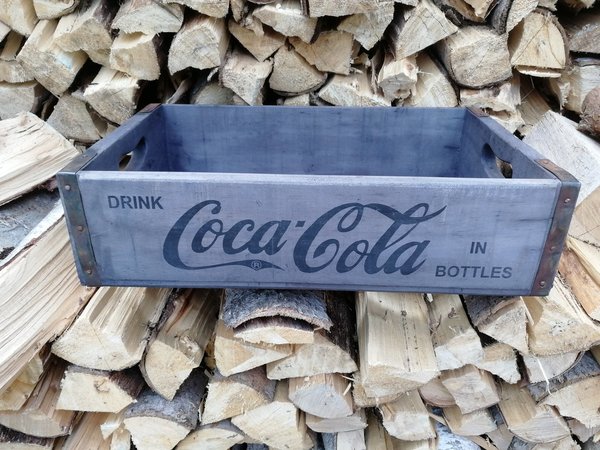 USA Coca Cola Holzkiste Deko US Kiste Holz dunkel